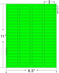Color Address Labels Laser Ink Jet 80UP 80 Labels Per Sheet 1.75×0.5