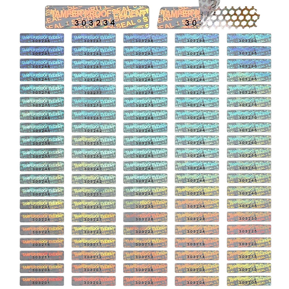 1000 Pieces Silver Security Tamper Evident Seals Stickers Void Original Genui…