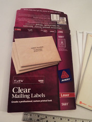 LOT-AVERY CLEAR LASER MIXED ADDRESS MAILING LABELS-5661-5667-5160-BONUS**READ***