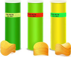 For Rectal Use Only Labels Stickers Fluorescent Green 500 Pcs Per Roll