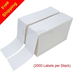 4000-60000 Fanfold 4 x 6 Direct Thermal Barcode Shipping Labels for Zebra 2844