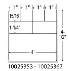 For Zebra 10025353 8000D Multipurpose Label – 4″ W x 4 1/2″ L 2X 1000 Rolls