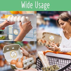 Farm Fresh Eggs Labels, 2 Inch Round Egg Stickers Self Adhesive Egg Packaging…