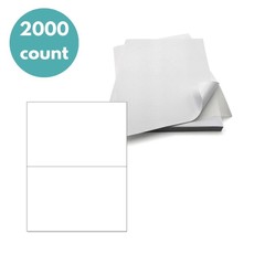 8.5″ x 5.5″ Address Mailing White Label Sheets – 2000 Sheets/2 Labels Per Sheet