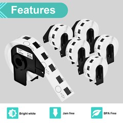 DK-1219 Die-Cut Labels Compatible with Brother QL-500 QL-550 1/2″ Diameter 12mm