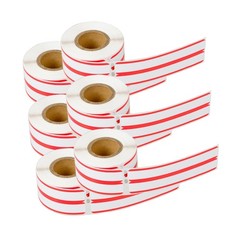 6Rolls 9/16″ x 3 7/16″ Red Stripe 2-Up File Folder Labels 30276 For DYMO LW 320