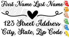 50 RETURN ADDRESS MAILING LABELS WATERPROOF 2.25″×1.25 ENVELOPE SEALS STICKERS