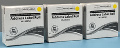 3 Yellow 30252 Address Labels (1-1/8″ x 3-1/2″) – 350 per Roll! Total=1,150