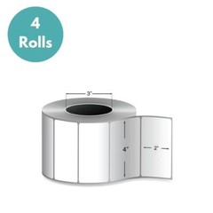 4″ x 2″ Premium Quality, White, Thermal Transfer Labels – 4 Rolls/2875 Labels