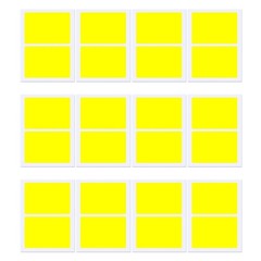 12 Sheets/Pack Color Coding Labels Rectangular Moving Labels Moving Sticker