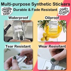 Thermal Labels for Supvan T50M , Phomemo M110, Label Maker Tape Refill, Weath…