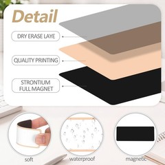 96 Pack Magnetic Dry Erase Labels 3.2 x 1.2, Reusable Blank Writable Name Tag…