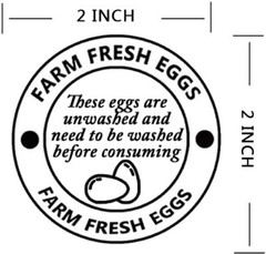 500 Pcs 2 Inch Farm Fresh Eggs Carton Labels Round Farm Fresh Stickers