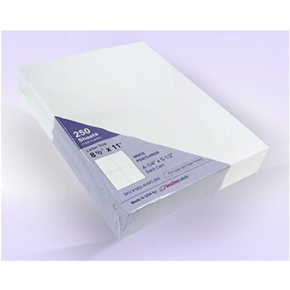 1000 White Postcards 8.5×11 Laser Inkjet Printer