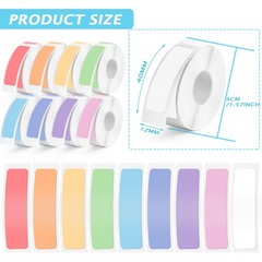 D30 Label Tape 12mm×40mm(0.47″x1.57″), D30 Label Maker Tape Self-Adhesive Lab…