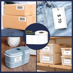 2.25″ x 1.25″ Direct Thermal Labels, Permanent Adhesive Barcode Address Label…