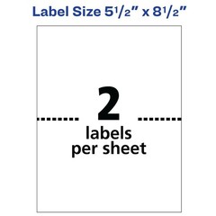 White Shipping Labels for Laser and Inkjet Printers, 5-1/2 x 8-1/2 Inches, 20