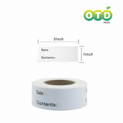 Kitchen Date Roll Paper Label Waterproof Food Storage Stickers Removable Storage