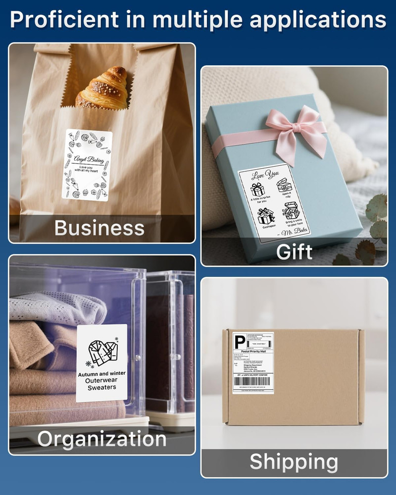 4×6 Thermal Labels, White Shipping Label Stickers, Commercial Grade Thermal P…
