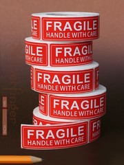 900 FRAGILE Labels 1×3” Handle With Care Mail Shipping Moving Adhesive Stickers