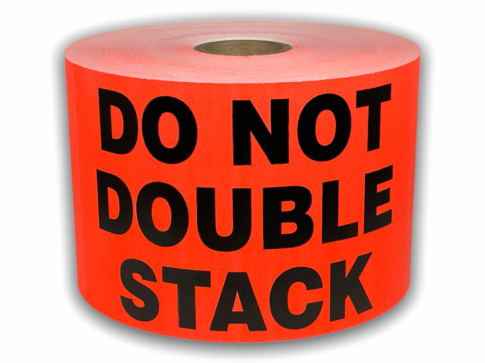 3×5 Do Not Double Stack Shipping Pallet Labels 2RLS at 300 Labels EA
