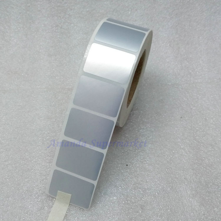 Silver Sticker PET Label Waterproof Tearproof Barcode Label 1.38*0.98″ 800pcs