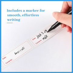 2 Rolls 600 Pieces Removable Freezer Labels, 1 X 3 Inch Food Labels