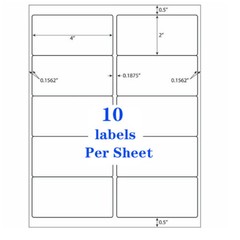 Premium Address Postage Shipping Labels Laser Ink Jet 10 Per Sheet 4″x2″ 10 UP