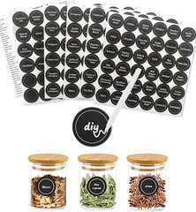 180 Spice Labels for Food Containers, Chalkboard Labels for Jars, Kitchen Pantry