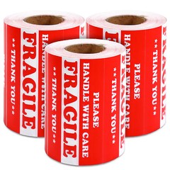 1500 pieces 3″ x 5″ Handle With Care Fragile Label Sticker Self Adhesive Warning