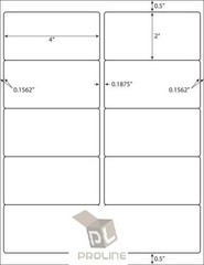 1000 Address Shipping Labels Laser Ink Jet 10 Per Sheet 4″x2″ 10UP 100 Sheets