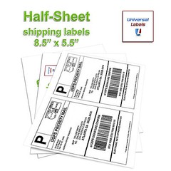 2000 Universal Labels – Shipping Labels – 2 labels per sheet – Made in USA
