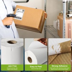 6 Rolls Direct Thermal Shipping Labels 4×6″ 220/Roll 1744907 DYMO 4XL Compatible