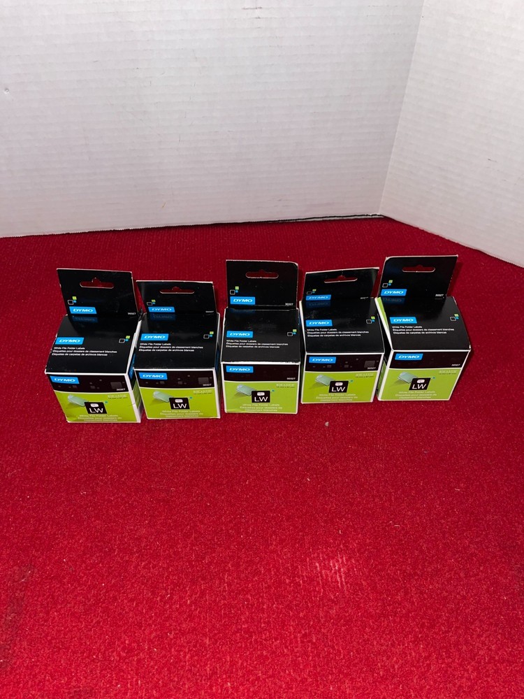 Dymo Label Writer File Folder Labels 30327 Lot Of 5 Packs 9/16” X 3 7/16” New