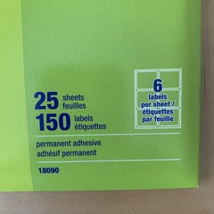 Staples Avery 5664 Matte Clear Address Labels Laser Printer 3-1/3″x4″ 150 Labels