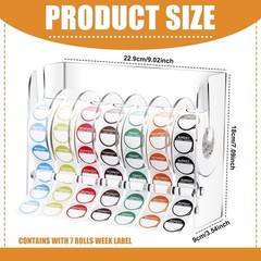 Resurhang 7000 Pcs Day of The Week Labels Food Labels with Adjustable Label D…