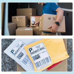 1000 Fanfold 4″ x 6″ Direct Thermal Labels Labels with Perforated Line, Perma…
