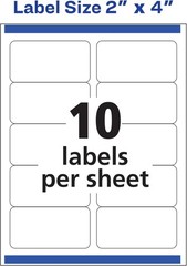 Avery 6522 Printable Shipping Labels, 2″ x 4″, Glossy Crystal Clear 500 Labels