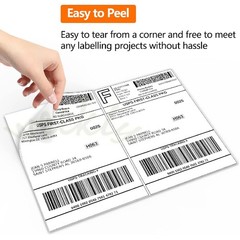 10000 8.5 x 11 Shipping Labels 1UP 2UP 6UP 10UP 30UP Per Sheet Self Adhesive US