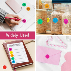 4000 PCS 3/4″ Colored Dot Stickers Circle Color Coding Labels, 8 Colors Coding L