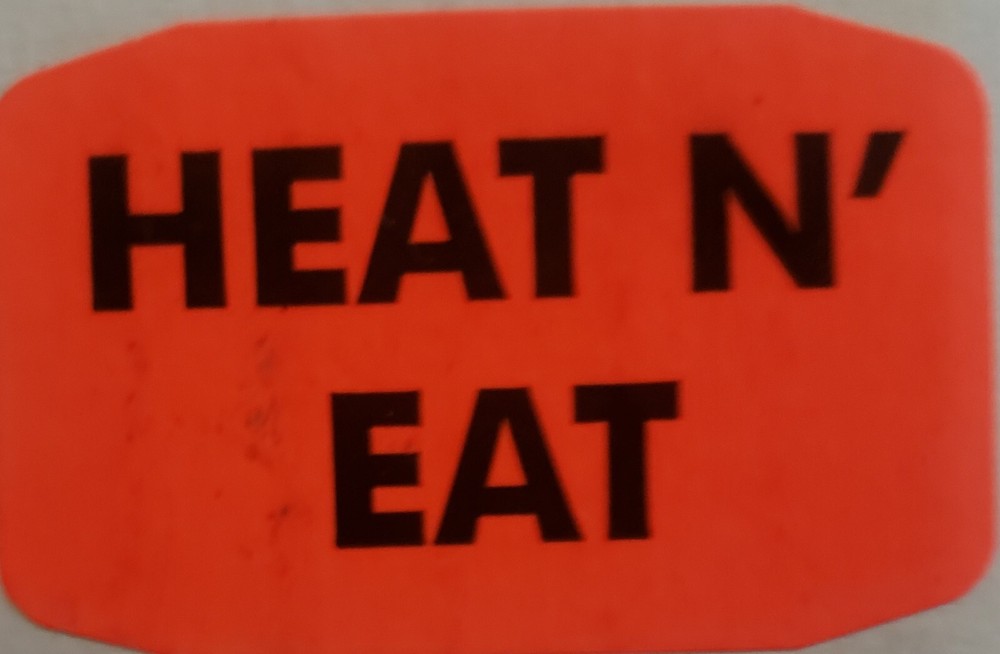 Heat N Eat Pricing Labels Orange 1″×2″ 500 Stickers Per Roll