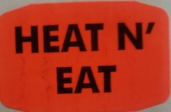 Heat N Eat Pricing Labels Orange 1″×2″ 500 Stickers Per Roll