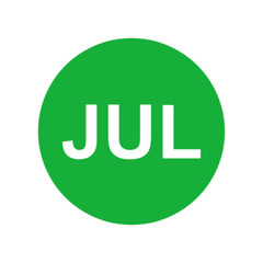 Month – July Labels Inventory Months Adhesive Stickers 2″ Round, 500 PCS