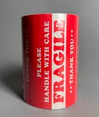 1 Sealed Roll Large 3″ x 5″ Fragile Stickers Handle with Care Fragile Labels 500