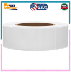 Clear Rectangle Seal Sticker Labels 1X2 Inch Square Crystal Clear Retail Package