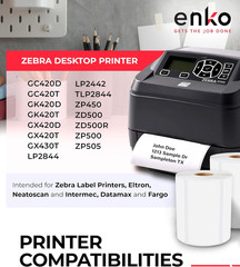 Zebra 4″x2″ Labels – 12 Rolls, 9000 Direct Thermal Shipping & Barcode Stickers