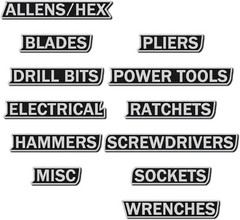 12PCS Magnetic Toolbox Labels Reusable 3D Printed Tool Box Organizer Black