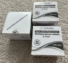 3 Rolls Compatible DYMO 30334 Labels (2-1/4″ x 1-1/4″) –1000 labels per Roll
