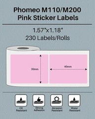 3/6Rolls Self-Adhesive Thermal Label Sticker for Phomemo M110/M220/M200 Printer