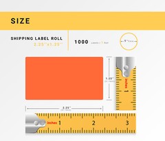 ZEBRA 2.25 x 1.25 ORANGE Color Direct Thermal Labels ONE (1) Roll LP2824 ZP450